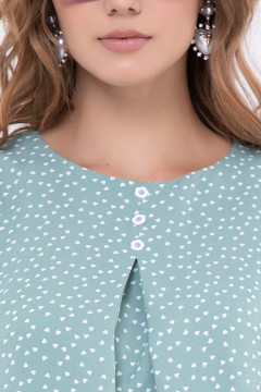 Блуза мятного оттенка в горошек Bellovera(фото3)