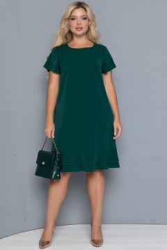 Зелёное платье с воланом Agata(фото2)
