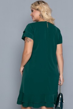 Зелёное платье с воланом Agata(фото3)