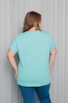 Женская футболка в мятном цвете Jetty-plus(фото3)