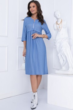 Голубое платье с карманами Bellovera(фото2)