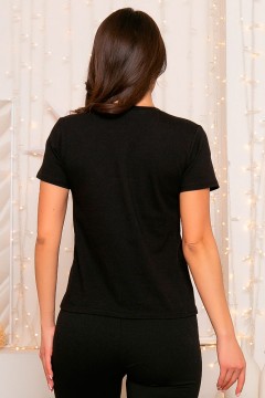 Чёрная футболка с сеткой Abelie(фото3)