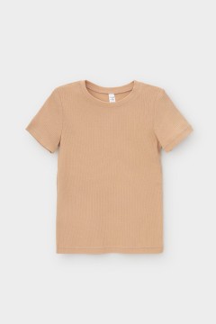 Красивая футболка для мальчика К 302211-1/итальянский песок фуфайка Crockid