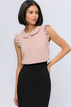Розовая блузка с отложным воротником 1001 dress
