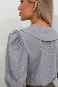 Стильная блузка в горошек Леона №2 Valentina(фото4)