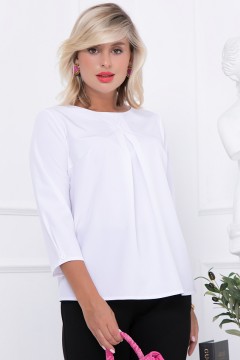 Белая блуза со складкой Bellovera