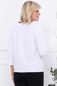 Белая блуза со складкой Bellovera(фото4)