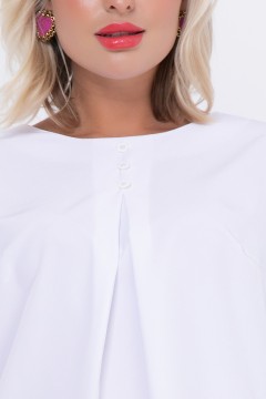 Белая блуза со складкой Bellovera(фото3)