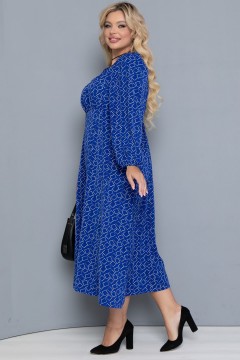 Длинное синее платье с принтом Agata(фото3)