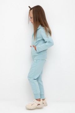 Красивые брюки для девочки К 400516/голубой брюки Crockid(фото2)