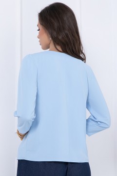 Голубая блуза со складкой Bellovera(фото4)