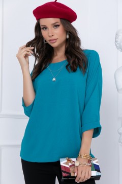 Лаконичная блуза бирюзового цвета Bellovera