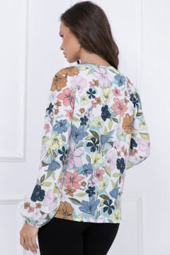 Красивая блузка с цветочным принтом Bellovera(фото4)