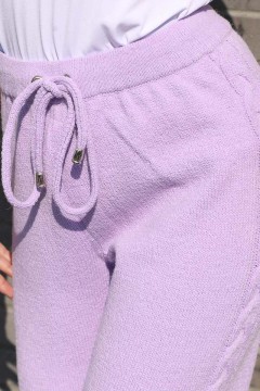 Сиреневые вязаные брюки Wisell(фото3)
