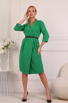 Зелёное платье с карманами Wisell(фото2)
