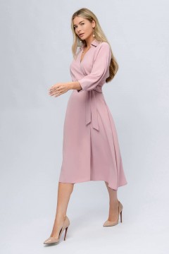 Розовое платье на запах 1001 dress(фото2)
