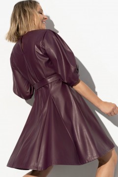 Бордовое платье с поясом Charutti(фото3)