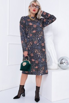 Трикотажное платье с цветочным принтом Bellovera(фото2)