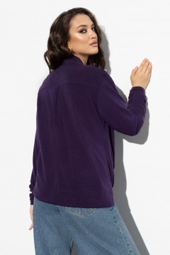 Фиолетовая трикотажная блузка на запах Charutti(фото3)