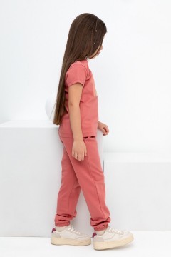 Розовые брюки для девочки КР 400584/пыльный кедр к401 брюки Crockid(фото3)