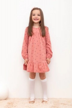 Розовое платье для девочки КР 5822/кирпичная пыль,сердечки к425 платье Crockid