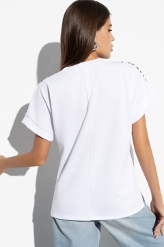 Белая футболка с принтом Charutti(фото4)