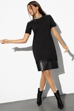 Чёрное платье с короткими рукавами Charutti(фото2)