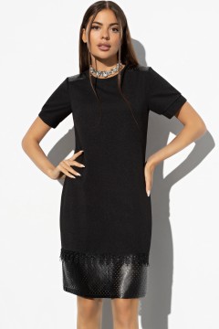 Чёрное платье с короткими рукавами Charutti