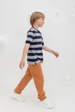 Бежевые брюки для мальчика КР 400587/миндаль к408 брюки Crockid(фото3)