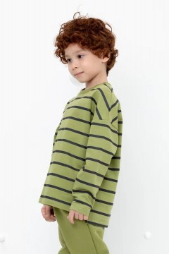 Зелёный джемпер с принтом для мальчика  Crockid(фото2)