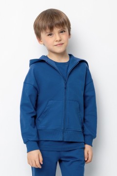 Синяя кофта для мальчика К 302139/темный джинс жакет Crockid