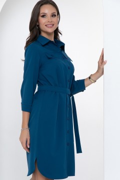 Синее платье-рубашка Diolche(фото2)