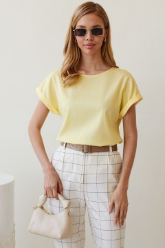 Жёлтая блузка с короткими рукавами Lona