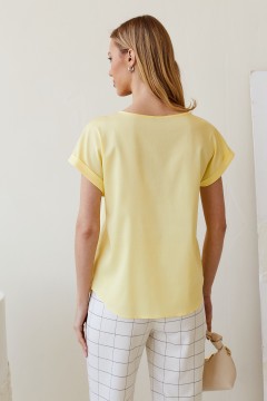 Жёлтая блузка с короткими рукавами Lona(фото3)