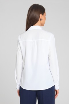 Белая женская рубашка с длинным рукавом Priz(фото5)