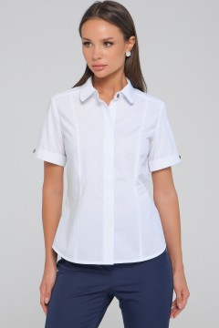 Белая рубашка с коротким рукавом Priz