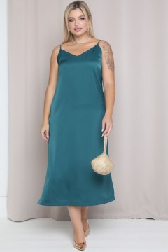 Зелёное платье-комбинация Agata