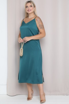Зелёное платье-комбинация Agata(фото2)