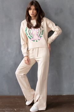 Бежевый спортивный костюм Happychoice