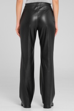 Чёрные брюки из экокожи Priz(фото4)