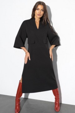 Чёрное платье с широкими рукавами 44 размера Charutti(фото2)