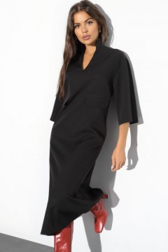 Чёрное платье с широкими рукавами 44 размера Charutti