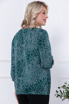 Зелёная блуза с принтом Bellovera(фото4)