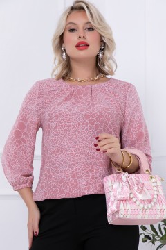Розовая блуза с принтом Bellovera