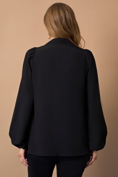 Чёрная блузка с пышными рукавами Aquarel(фото4)
