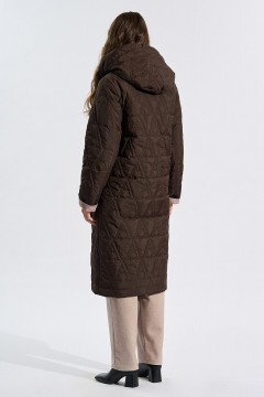 Коричневое женское пальто  Dimma(фото3)