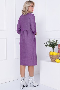Фиолетовое платье с карманами Bellovera(фото4)