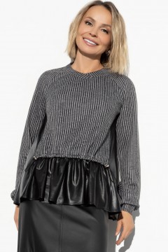 Серая туника в полоску Charutti