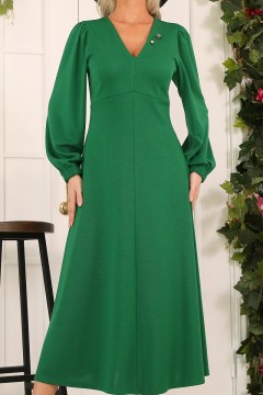 Зелёное длинное платье Wisell(фото3)