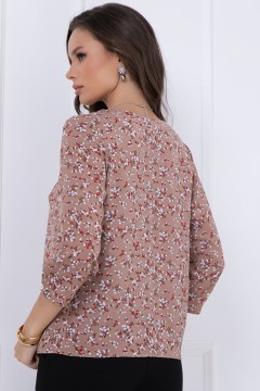 Красивая блузка с цветочным принтом Bellovera(фото4)
